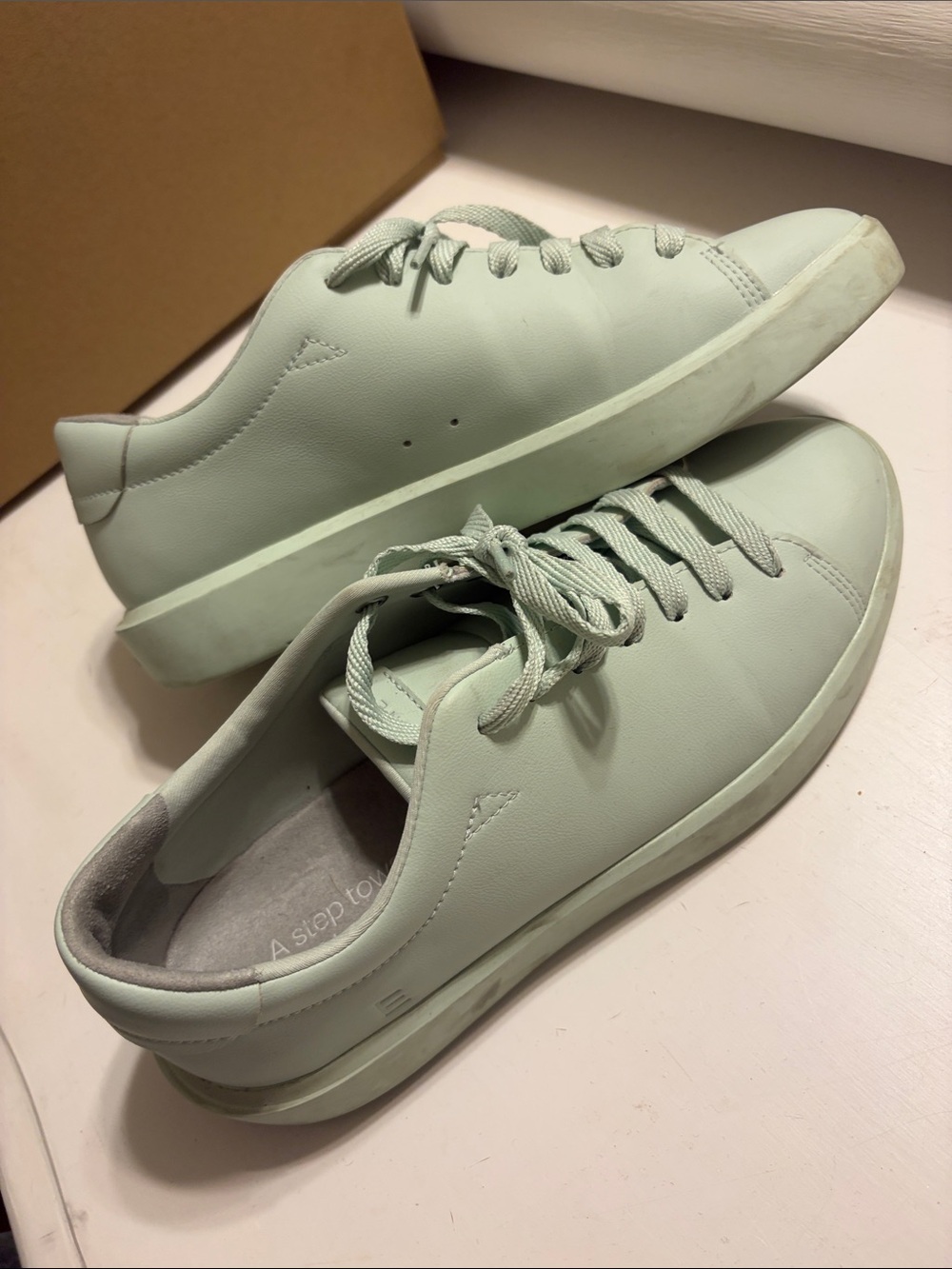 Everlane Mint Green leather Sneakers